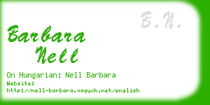 barbara nell business card